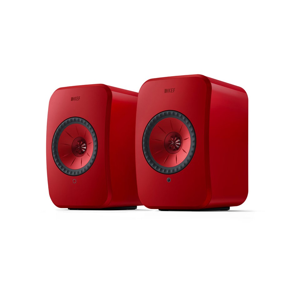 KEF LSX II Enceinte bibliothèque actives connectées FINITION Rouge