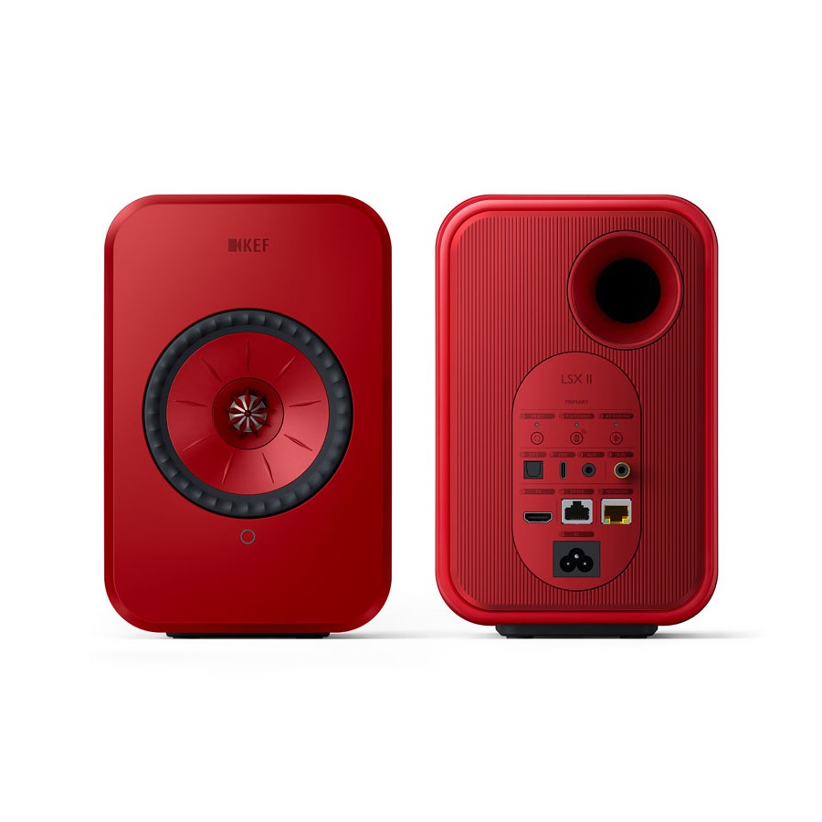 KEF LSX II Enceinte bibliothèque actives connectées FINITION Rouge