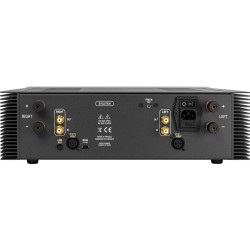 ATOLL AM400 EVO amplificateur, panneau arrière entrées RCA XLR et borniers haut-parleurs plaqués or