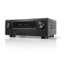 DENON AVC-X2850H amplificateur home cinéma, vue trois quarts façade noire avec écran OLED et molettes