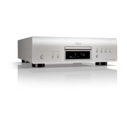 DENON DCD-30000NE lecteur SACD argent, vue trois quarts gauche boutons de lecture et tiroir