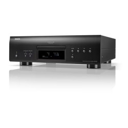 DENON DCD-3000NE lecteur SACD noir, vue trois quarts façade avec afficheur et commandes de lecture