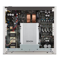 DENON DCD-3000NE lecteur SACD, vue intérieure châssis argenté et transformateurs DENON