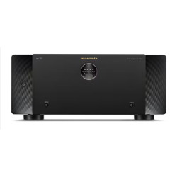 MARANTZ AMP 20 amplificateur de puissance 12 canaux, vue de face façade noire avec vumètre rétroéclairé