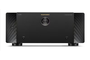 MARANTZ AMP 20 amplificateur de puissance 12 canaux, vue de face façade noire avec vumètre rétroéclairé