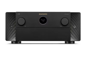 MARANTZ AV 20 préamplificateur audio-vidéo noir, vue de face avec écran central et deux molettes