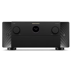 MARANTZ AV 30 préamplificateur AV, vue de face finition noire écran OLED et deux molettes rotatives