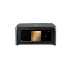 NAD M10 V3 amplificateur streaming HI-FI, vue de face écran tactile couleur et logo central