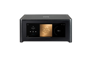 NAD M10 V3 amplificateur streaming HI-FI, vue de face écran tactile couleur et logo central