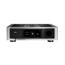 NAD M33 V2 amplificateur HI-FI streaming, vue de face écran tactile couleur et façade aluminium