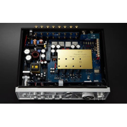 ROSE RA180 amplificateur intégré, vue intérieure circuits électroniques et plaque dorée RA180