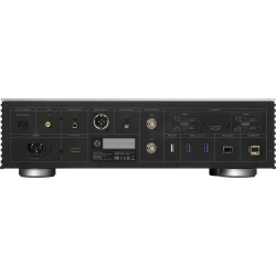 ROSE RS130 lecteur réseau finition noire, panneau arrière connectique HDMI USB Ethernet et XLR