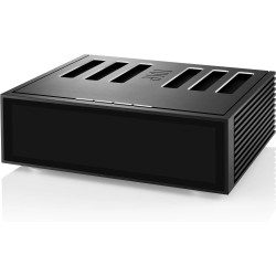 ROSE RS520 amplificateur réseau noir, vue latérale arrière grilles de ventilation supérieures