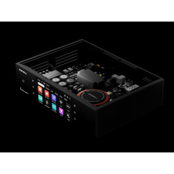 EVER SOLO EVERSOLO T8 lecteur réseau, vue intérieure circuits transformateur torique et dissipateurs