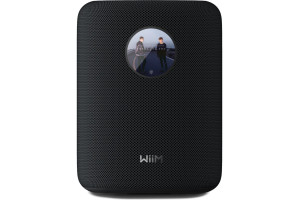 WiiM WiiM SOUND enceinte connectée noire, vue de face avec écran circulaire et logo WiiM