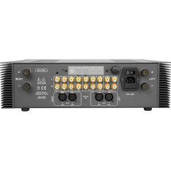 ATOLL IN400 EVO (FINITION : Noir) amplificateur, panneau arrière entrées RCA XLR et borniers haut-parleurs