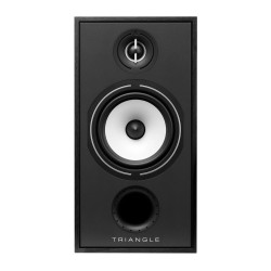 TRIANGLE BOREA BR04 enceinte bibliothèque noire, vue de face tweeter, haut-parleur et évent bass-reflex