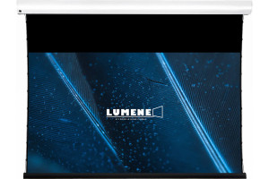 LUMENE COLISEUM Extra Bright LT 16/9 écran tensionné motorisé, coffre blanc et toile déroulée face
