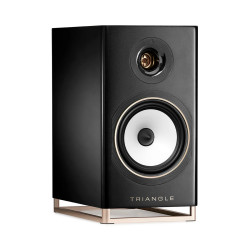 TRIANGLE CAPELLA 2 enceinte noir, vue trois quarts avant tweeter et haut-parleur blanc
