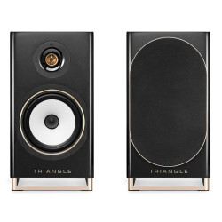 TRIANGLE CAPELLA 2 paire noir, vue frontale tweeter et haut-parleur blanc avec cache magnétique