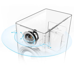 TRIANGLE CAPELLA 2 schéma de diffusion sonore, tweeter à dispersion large vue trois quarts