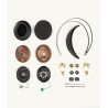 MEZE 99 Classics II casque audio, vue éclatée des pièces détachées coques bois transducteurs et arceau