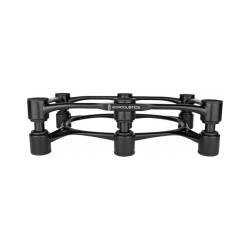 ISO ACOUSTICS ISOACOUSTICS APERTA 300 isolateur acoustique noir pour enceinte, vue de face structure en aluminium