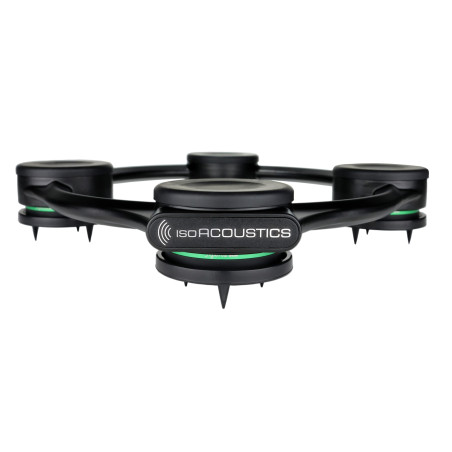 ISO ACOUSTICS ISOACOUSTICS APERTA SUB isolateur acoustique pour caisson de basses, vue de face structure circulaire noire