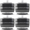ISO ACOUSTICS ISOACOUSTICS GAIA III NEO (x4) noir, set de 4 isolateurs disposés en carré vue rapprochée