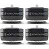 ISO ACOUSTICS GAIA I Neo (x4) Noir isolateurs acoustiques pour enceintes, set de 4 pieds découplants vue de face