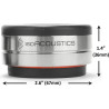 ISO ACOUSTICS ISOACOUSTICS OREA Bordeaux isolateur, dimensions 67mm de diamètre et 36mm de hauteur