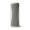 KEF MUO enceinte Bluetooth portable finition argent, vue de face grille métallique perforée