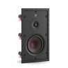 DALI PHANTOM H-60-R enceinte encastrable murale, vue trois quarts tweeter et woofer cône rouge
