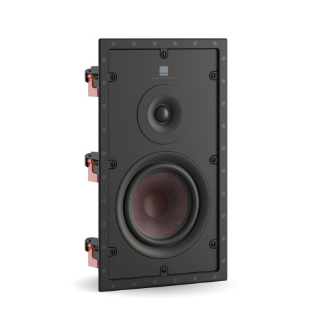 DALI PHANTOM H-60-R enceinte encastrable deux voies, vue trois quarts avec pattes de fixation