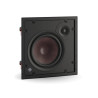 DALI PHANTOM H-80 enceinte encastrable murale, vue de trois quarts woofer rouge et tweeter dôme