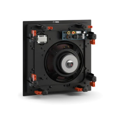DALI PHANTOM H-80 enceinte encastrable, vue arrière trois quarts avec fixations et bornier