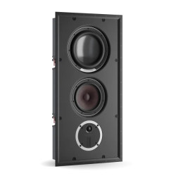 DALI PHANTOM S-180 enceinte encastrable, vue de trois quarts opposée drivers et tweeter visibles