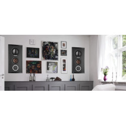 DALI PHANTOM S-180 paire d'enceintes encastrables sans grilles intégrées au mur de salon