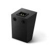 KEF Q8 META enceinte Atmos noire, vue arrière bornier double et fixations murales