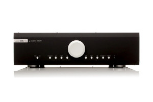 MUSICAL FIDELITY M6s PRE préamplificateur hi-fi noir, vue de face avec bouton de volume central argenté et touches de sélecti