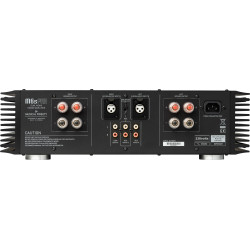 MUSICAL FIDELITY M6s PRX amplificateur de puissance, panneau arrière connectique XLR RCA et borniers d'enceintes