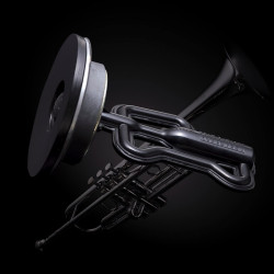 YAMAHA NS600A détail du tweeter et diaphragme en aluminium vue éclatée