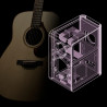 YAMAHA NS600A schéma de la structure interne du caisson avec guitare acoustique