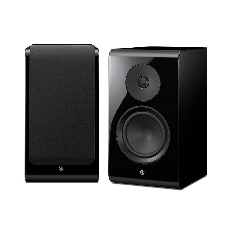 YAMAHA NS800A enceinte bibliothèque HI-FI, paire finition noir laqué avec et sans grille de protection