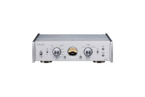 TEAC PE-505 préamplificateur phono argent, façade avec VU-mètre, sélecteurs MC/MM et courbes EQ