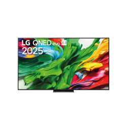 LG 75QNED86A6A TV MiniLED 75 pouces, écran 4K face avec affichage QNED evo AI 2025 sur pied central