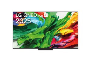 LG 75QNED86A6A TV MiniLED 75 pouces, écran 4K face avec affichage QNED evo AI 2025 sur pied central