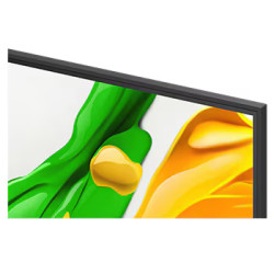 LG 75QNED86A6A TV MiniLED 75 pouces, gros plan angle supérieur et finesse du cadre noir