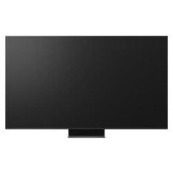 LG 75QNED86A6A TV MiniLED 75 pouces, vue de face écran éteint avec pied central