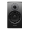 DYNAUDIO EMIT 20 enceinte bibliothèque HI-FI noir satin, vue de face tweeter et haut-parleur grave apparents